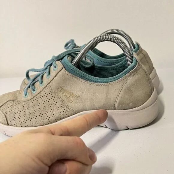 Dansko Elise Gray Genuine Leather Lace Up Sneakers 4401242400 - Picture 8 of 9